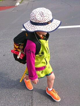 hanna使用「THE NORTH FACE（【THE NORTH FACE】KIDS HORIZON HAT）」的時尚穿搭