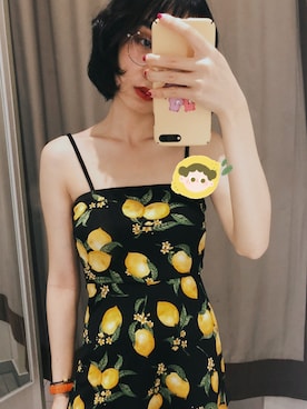 「H&M（エイチ・アンド・エム）のアイテム（チュニック）」を使った、Datou玻珠さん（レディース・152cm）の春コーディネート