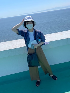 「CHAMULA（チャムラ）のアイテム」を使った、お ま めさん（レディース・154cm）の夏コーディネート