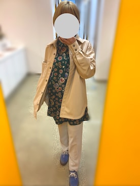 「H&M（エイチ・アンド・エム）のアイテム（ライダースジャケット）」を使った、mslifeさん（レディース・152cm）の春コーディネート