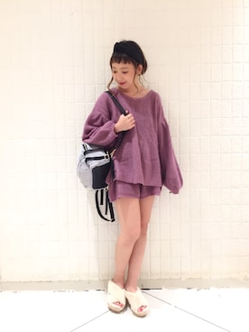 「Honey Salon（ハニーサロン）のアイテム（パンツ）」を使った、KAZUKIさん（レディース・153cm）の秋コーディネート