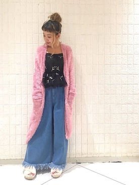 「Honey Salon（ハニーサロン）のアイテム（パンツ）」を使った、KAZUKIさん（レディース・153cm）の秋コーディネート