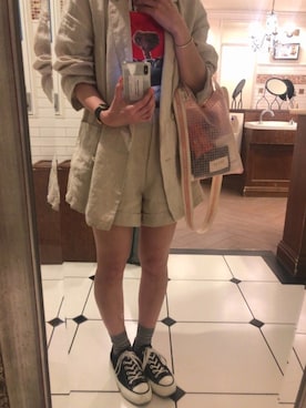「E.T.」｜「アイテム（ジャケット/アウター）」を使った、scoさん（レディース・153cm）の春コーディネート