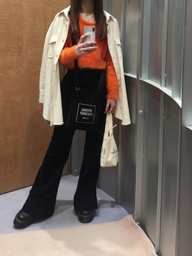 「OPENING CEREMONY（オープニングセレモニー）のアイテム（ショルダーバッグ）」を使った、scoさん（レディース・153cm）の冬コーディネート