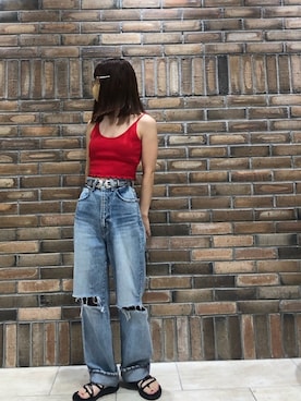 「FIG&VIPER（フィグアンドバイパー）のアイテム（キャミソール）」を使った、scoさん（レディース・153cm）の夏コーディネート