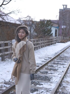 「WINTER STYLE」｜「アイテム（トップス）」を使った、Kokobee さん（レディース・165cm）の冬コーディネート