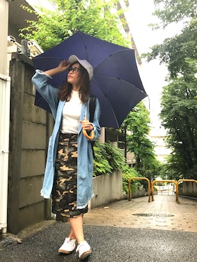 「TORNADO MART（トルネードマート）のアイテム（ジャケット/アウター）」を使った、萌美さん（レディース・162cm）の夏コーディネート