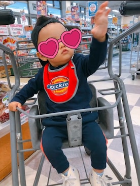 「H&M（エイチ・アンド・エム）のアイテム（その他パンツ）」を使った、mkさん（キッズ・80cm）の秋コーディネート