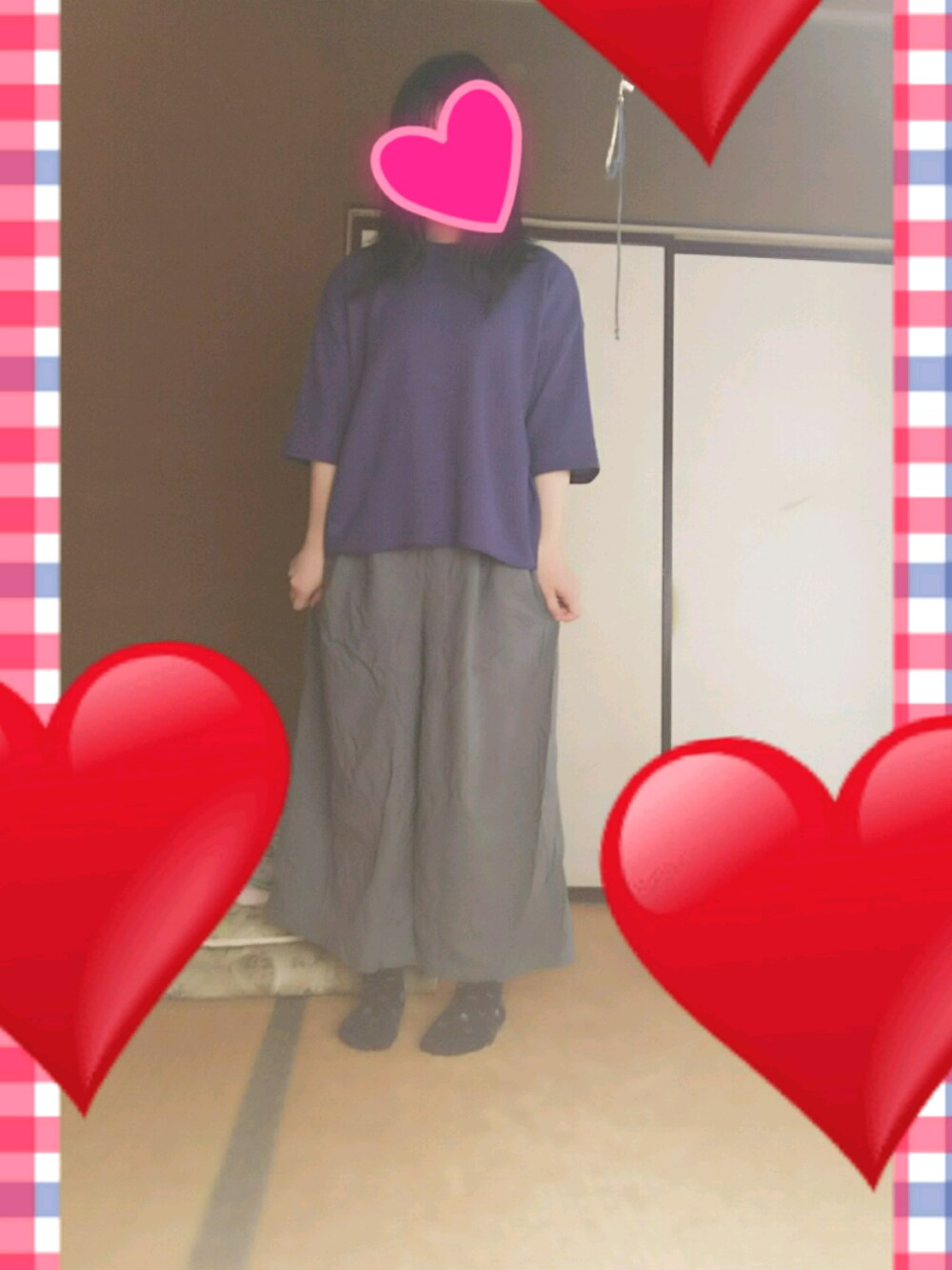 「ワイドパンツ、Samansa Mos2、Samansa Mos2 blue、お洒落さんとつながりたい」｜「Samansa Mos2 blueのワッフル前後着プルオーバー（Tシャツ/カットソー、ブルー系）」を使った、☆sachi0401☆さん（レディース・157cm）の夏コーディネートの1枚目の写真