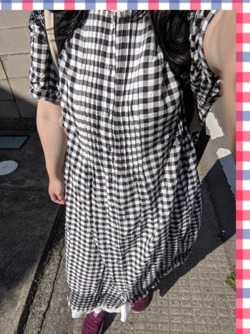 「Samansa Mos2、おしゃれさんと繋がりたい、低身長、ワンピース」｜「Samansa Mos2の綿麻刺繍ワンピース（ワンピース、ブラック系）」を使った、☆sachi0401☆さん（レディース・157cm）の夏コーディネートの1枚目の写真