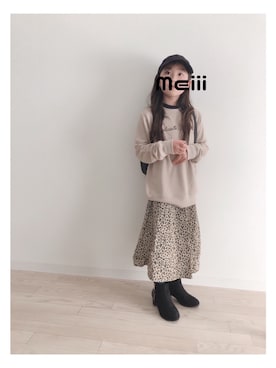 「Right-on（ライトオン）のアイテム（スカート）」を使った、*☻meiii☻*さん（キッズ・120cm）の冬コーディネート