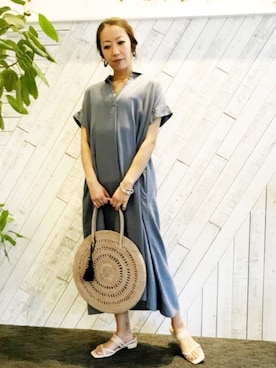 「abahouse」｜「アイテム（ワンピース/ドレス）」を使った、Michiru Abeさん（レディース・152cm）の春コーディネート