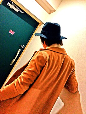 「no brand（ノーブランド）のル ジュン メン ムソウコート（ジャケット/アウター、ブラウン系）」を使った、❶さん（メンズ・175cm）の冬コーディネート