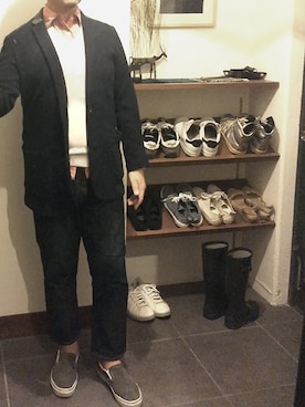 「lideal（リデアル）のアイテム（デニムパンツ）」を使った、tontonkakitonさん（メンズ・170cm）の秋コーディネート
