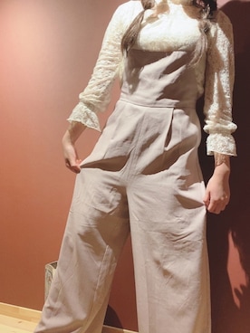 「イチゴ狩り」｜「アイテム（オールインワン・サロペット）」を使った、sa___chanさん（レディース・160cm）の春コーディネート