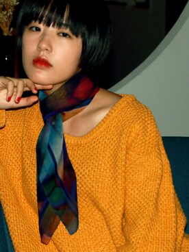 「silk scarf」｜fromafriendofmineさん（レディース・163cm）の春コーディネート