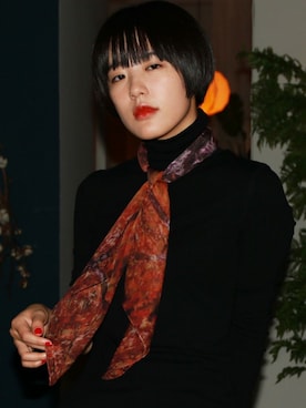 「silk scarf」｜fromafriendofmineさん（レディース・163cm）の春コーディネート