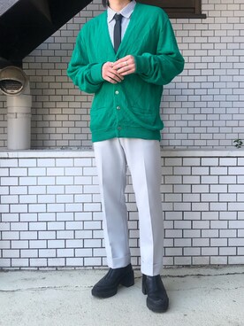 ネクタイを使った カーディガン の人気ファッションコーディネート Wear