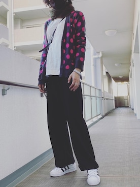 「LOVELESS（ラブレス）のアイテム（バングル/リストバンド）」を使った、ju.n.uheiさん（レディース・169cm）の冬コーディネート