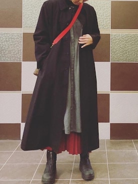 「Wordtrobe（ワードトローブ）のアイテム」を使った、ju.n.uheiさん（レディース・169cm）の冬コーディネート