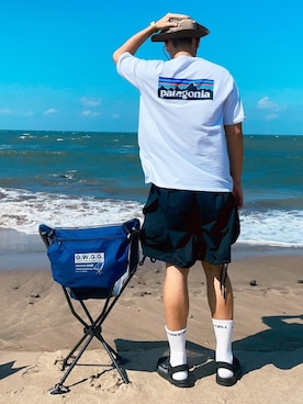 「GLOBAL WORK（グローバルワーク）のアイテム（その他）」を使った、李馬さん（メンズ・187cm）の秋コーディネート