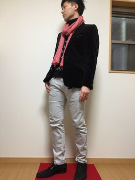 「RIELABO（リエラボ）のアイテム（ジャケット/アウター）」を使った、YUUKI.Fさん（メンズ・176cm）の冬コーディネート