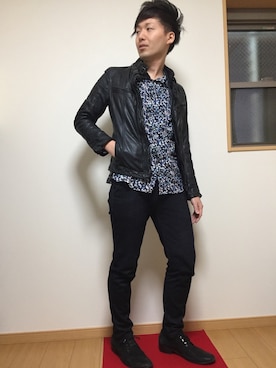 「ヌバック」｜YUUKI.Fさん（メンズ・176cm）の冬コーディネート