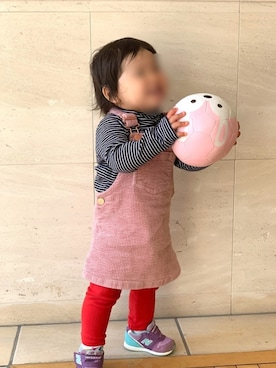 「おさんぽスタイル」｜「アイテム（パンツ）」を使った、oricochanさん（キッズ・80cm）の春コーディネート