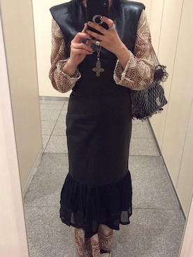 「COMME des GARCONS（コムデギャルソン）のアイテム（財布）」を使った、momenthrさん（レディース・161cm）の冬コーディネート