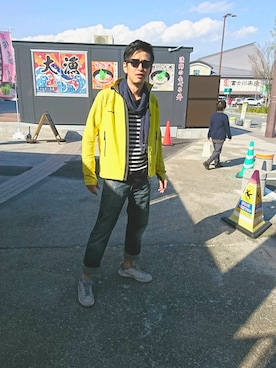 「Mammut（マムート）のアイテム（マウンテンパーカー）」を使った、KMKさん（メンズ・178cm）の春コーディネート