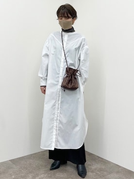 「Ambre Neige（アンブルネージュ）のアイテム（ワンピース/ドレス）」を使った、きらりさん（レディース・163cm）の冬コーディネート