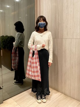 「アイテム（ドレス）」を使った、nanatalieさん（レディース・165cm）の冬コーディネート