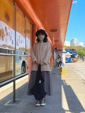 「アイテム（ドレス）」を使った、nanatalieさん（レディース・165cm）の冬コーディネート