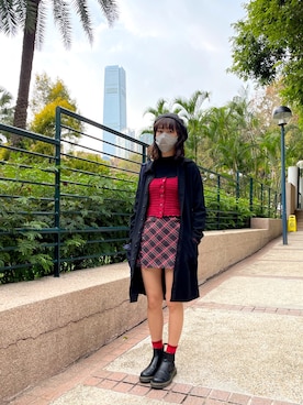 「PULL&BEAR（プルアンドベア）のアイテム（スカート）」を使った、nanatalieさん（レディース・165cm）の冬コーディネート