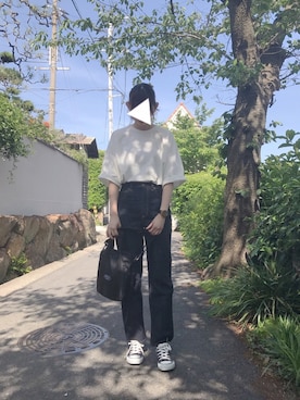 「ウエストイン」｜「アイテム（その他）」を使った、meさん（レディース・165cm）の春コーディネート