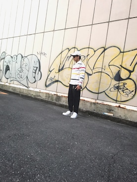 「Yohji Yamamoto POUR HOMME（ヨウジヤマモトプールオム）のアイテム（財布/小物）」を使った、山本 孝大さん（メンズ・170cm）の夏コーディネート