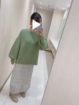 「LOWRYS FARM（ローリーズファーム）のストレッチヒールブーツ　851418（ブーツ）」を使った、n_29さん（レディース・154cm）の冬コーディネート