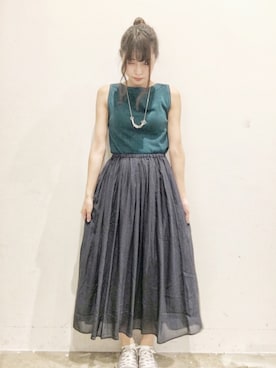 「H0183L20044」｜ﾂﾑｷﾞさん（レディース・161cm）の夏コーディネート