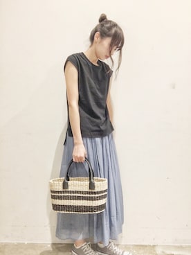 「H0183L20044」｜ﾂﾑｷﾞさん（レディース・161cm）の夏コーディネート