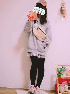 「one after another NICE CLAUP（ワンアフターアナザーナイスクラップ）のアイテム（キャップ）」を使った、chisa*さん（レディース・161cm）の秋コーディネート