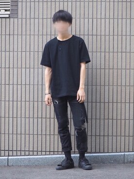 「roundabout（ラウンダバウト）のアイテム」を使った、西さん（メンズ・183cm）の夏コーディネート