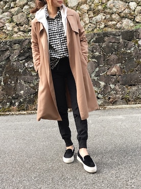 「AMERICAN RAG CIE（アメリカンラグシー）のAMERICAN RAG CIE　ベロアスリッポン【WEB限定】（スリッポン）」を使った、moyooonnさん（レディース・152cm）の冬コーディネート