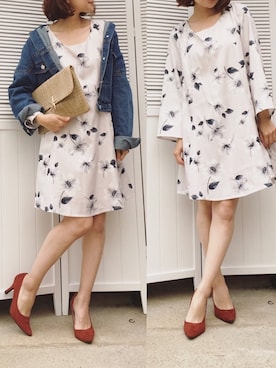 「GRL（グレイル）のアイテム（デニムジャケット）」を使った、moyooonnさん（レディース・152cm）の春コーディネート