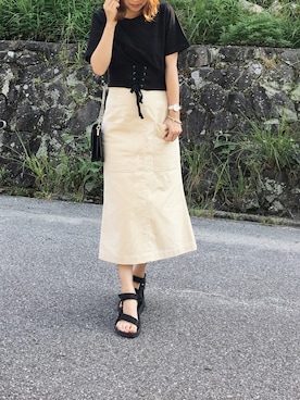 「queite（ケイト）のアイテム（リング）」を使った、moyooonnさん（レディース・152cm）の夏コーディネート