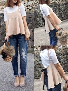 「HANILOOK（ハニルック）のアイテム」を使った、moyooonnさん（レディース・152cm）の秋コーディネート