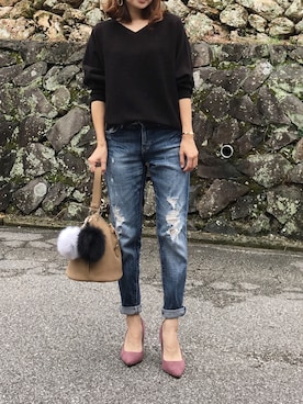「sankyo shokai（サンキョウショウカイ）のアイテム（アクセサリー）」を使った、moyooonnさん（レディース・152cm）の秋コーディネート