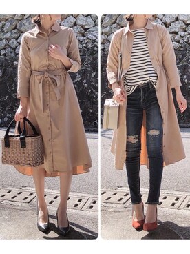 「ZAKKA-BOX（ザッカボックス）のアイテム（ショルダーバッグ）」を使った、moyooonnさん（レディース・152cm）の春コーディネート