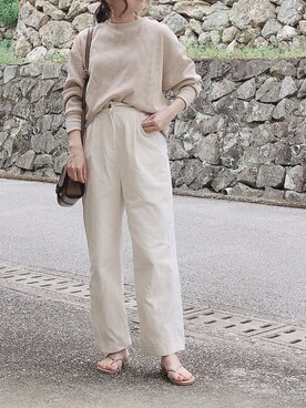 「ZAKKA-BOX（ザッカボックス）のアイテム（パンツ）」を使った、moyooonnさん（レディース・152cm）の春コーディネート