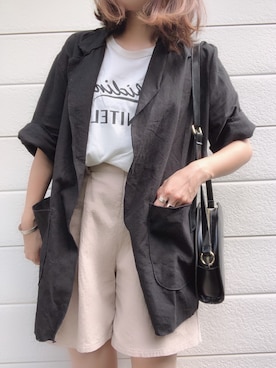 「SIKI PRODUCT.（シキプロダクト）のアイテム」を使った、moyooonnさん（レディース・152cm）の夏コーディネート