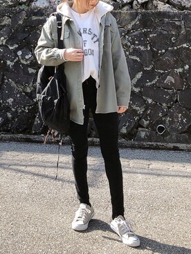 「GRL（グレイル）のストレッチスキニーパンツ（その他パンツ）」を使った、moyooonnさん（レディース・152cm）の冬コーディネート